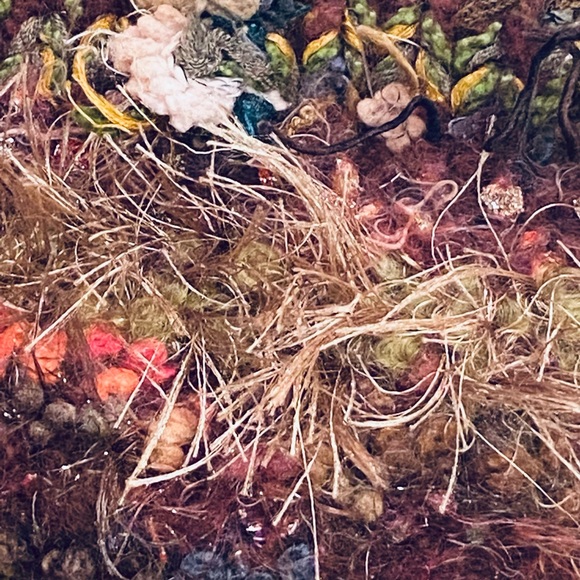 🌟HP🌟VTG 1990s Handmade Ring Handle Chunky Knit Bucket Bag by Miss Chickpea - Picture 13 of 13